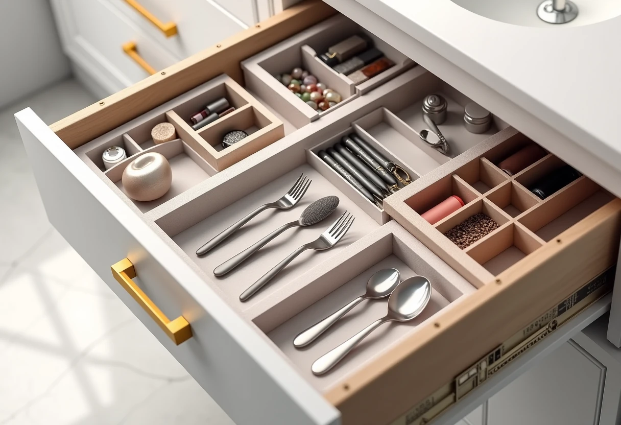 Przegląd kategorii szuflad organizerów dostępnych 