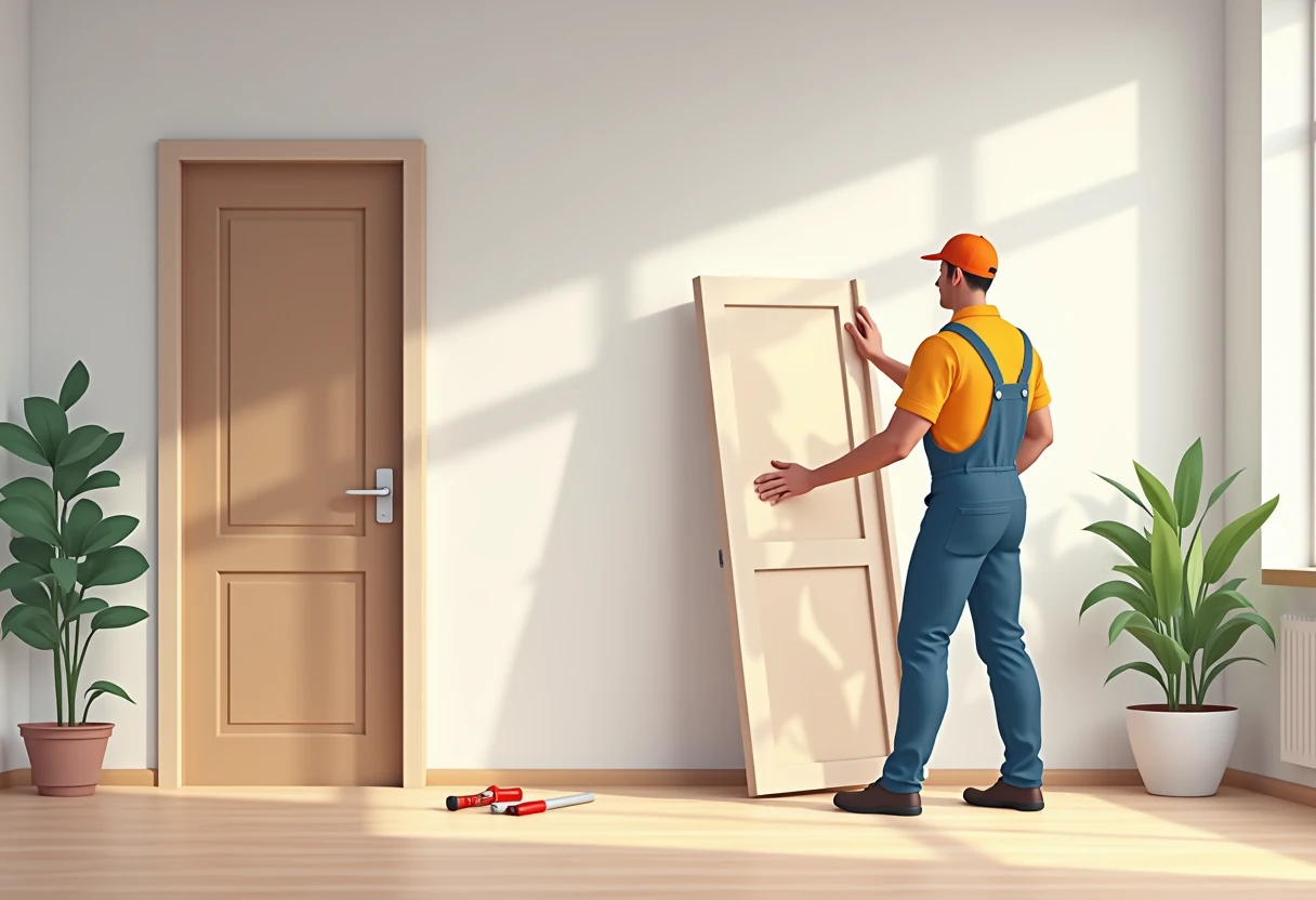 Szybka i nieinwazyjna wymiana drzwi w bloku